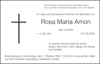 Anzeige von Rosa Maria Amon von MGO