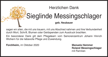 Anzeige von Sieglinde Messingschlager von MGO