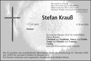 Anzeige von Stefan Krauß von MGO