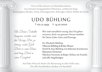 Anzeige von Udo Bühling von MGO