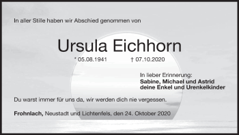 Anzeige von Ursula Eichhorn von MGO