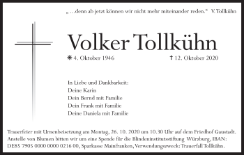 Anzeige von Volker Tollkühn von MGO