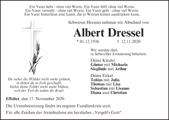 Anzeige von Albert Dressel von MGO