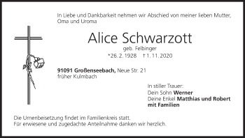 Anzeige von Alice Schwarzott von MGO