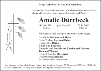 Anzeige von Amalie Dürrbeck von MGO