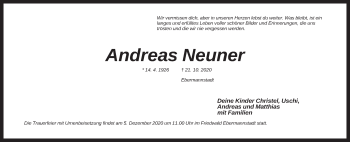 Anzeige von Andreas Neuner von MGO