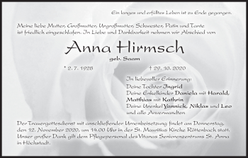 Anzeige von Anna Hirmsch von MGO