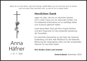 Anzeige von Anna Häfner von MGO