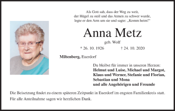 Anzeige von Anna Metz von MGO