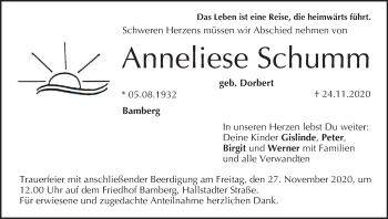 Anzeige von Anneliese Schumm von MGO