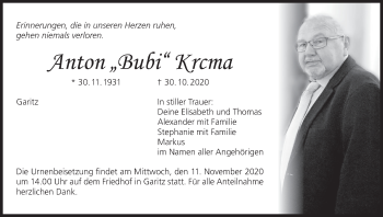 Anzeige von Anton  Krcma von MGO