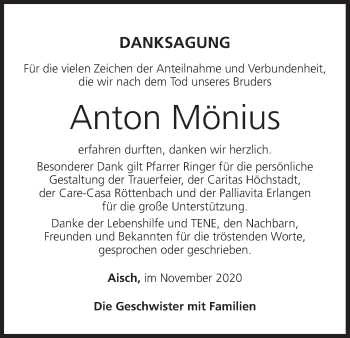 Anzeige von Anton Mönius von MGO