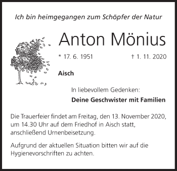 Anzeige von Anton Mönius von MGO