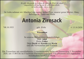Anzeige von Antonia Zirnsack von MGO