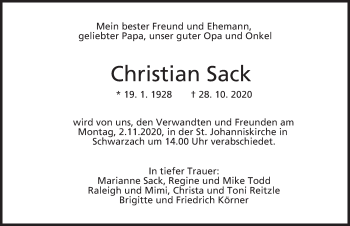 Anzeige von Christian Sack von MGO