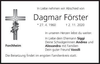 Anzeige von Dagmar Förster von MGO