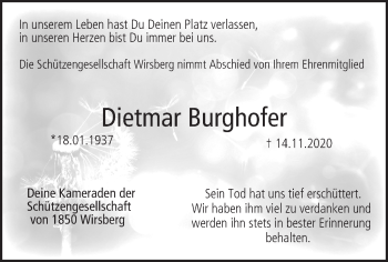 Anzeige von Dietmar Burghofer von MGO