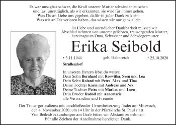 Anzeige von Erika Seibold von MGO