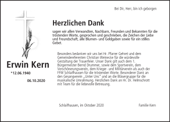 Anzeige von Erwin Kern von MGO