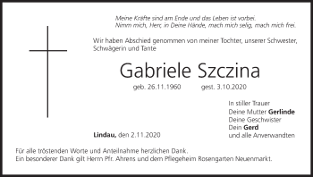 Anzeige von Gabriele Szczina von MGO