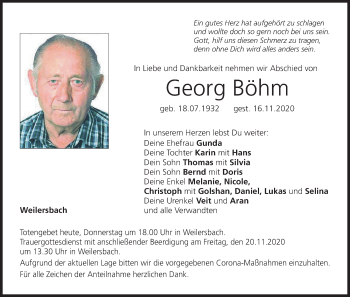Anzeige von Georg Böhm von MGO