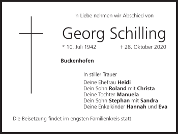 Anzeige von Georg Schilling von MGO