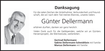 Anzeige von Günter Dellermann von MGO