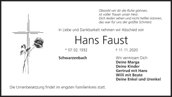 Anzeige von Hans Faust von MGO