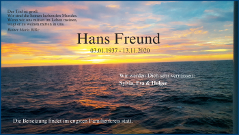 Anzeige von Hans Freund von MGO