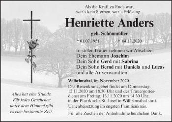 Anzeige von Henriette Anders von MGO