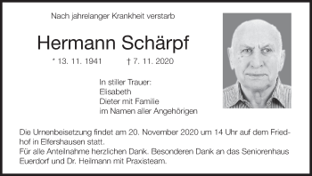 Anzeige von Hermann Schärpf von MGO