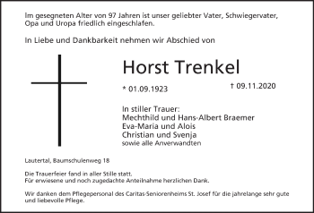Anzeige von Horst Trenkel von MGO