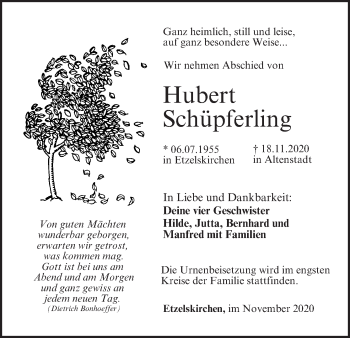Anzeige von Hubert Schüpferling von MGO