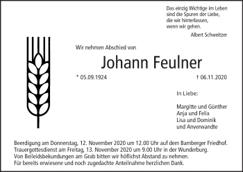 Anzeige von Johann Feulner von MGO