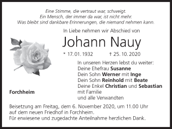 Anzeige von Johann Nauy von MGO