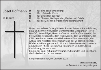 Anzeige von Josef Hofmann von MGO