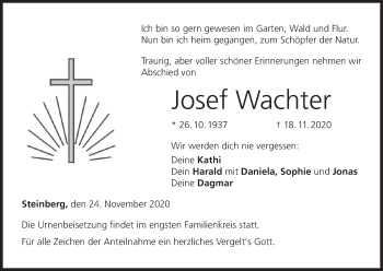 Anzeige von Josef Wachter von MGO