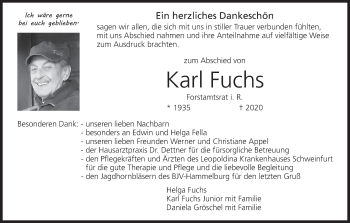 Anzeige von Karl Fuchs von MGO
