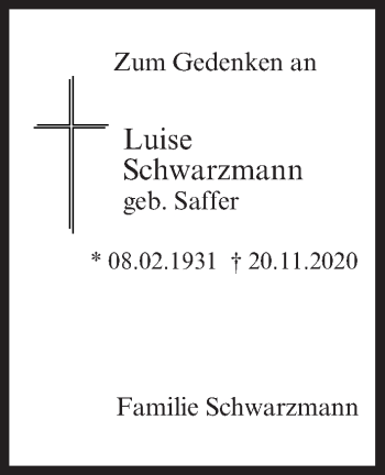 Anzeige von Luise Schwarzmann von MGO