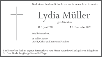 Anzeige von Lydia Müller von MGO
