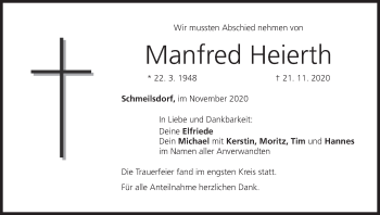 Anzeige von Manfred Heierth von MGO