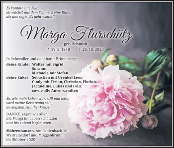 Anzeige von Marga Flurschütz von MGO