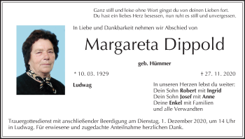 Anzeige von Margareta Dippold von MGO