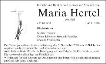 Anzeige von Maria Hertel von MGO