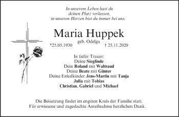 Anzeige von Maria Huppek von MGO