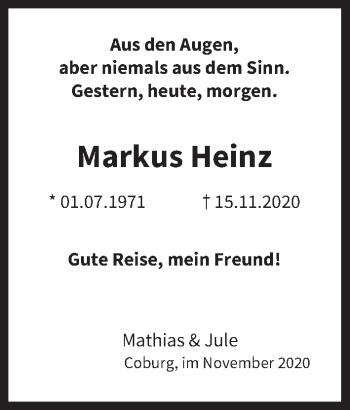 Anzeige von Markus  Heinz von MGO