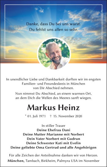 Anzeige von Markus  Heinz von MGO