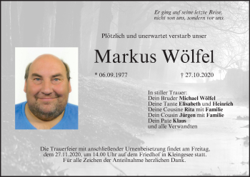 Anzeige von Markus Wölfel von MGO