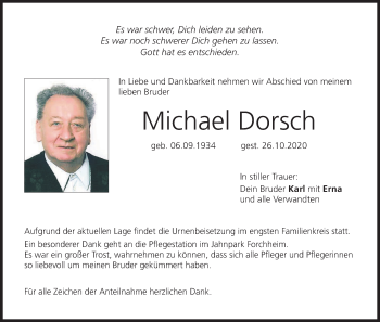 Anzeige von Michael Dorsch von MGO