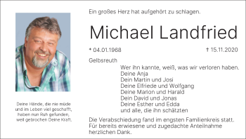 Anzeige von Michael Landfried von MGO